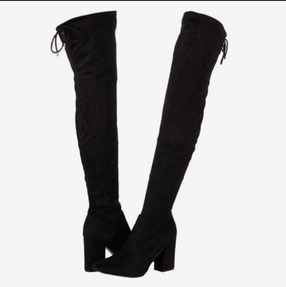 Unisa Quesia Black Faux Suede Over-The-Knee Boots - Picture 3 of 14